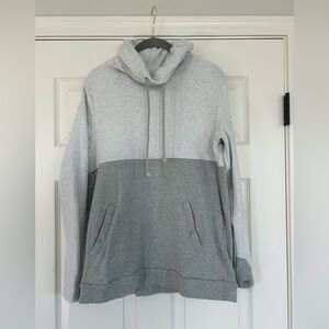 Nursing Queen womens Light and Dark Gray Hoodie size M